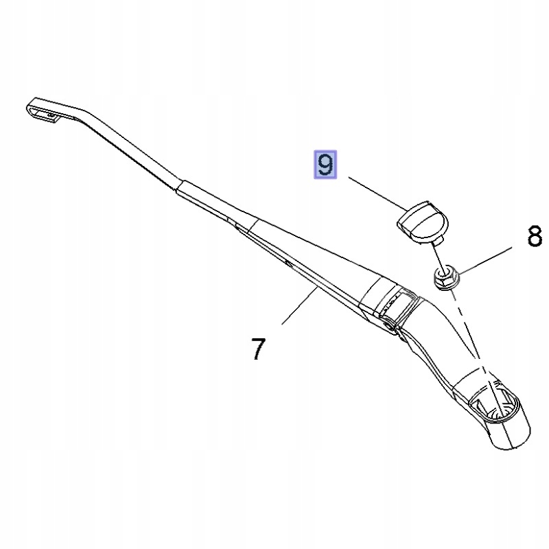 ZAŚLEPKA RAMIENIA WYCIERACZKI PRZÓD OPEL INSIGNIA