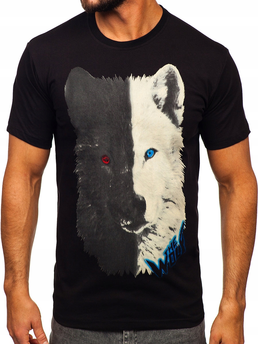 

T-shirt Męski Z Nadrukiem Czarny 14800 Rozmiar_xl