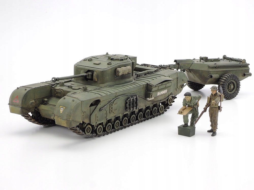 Tank Churchill Mk.VII Crocodile s přívěsem model 35100 Tamiya