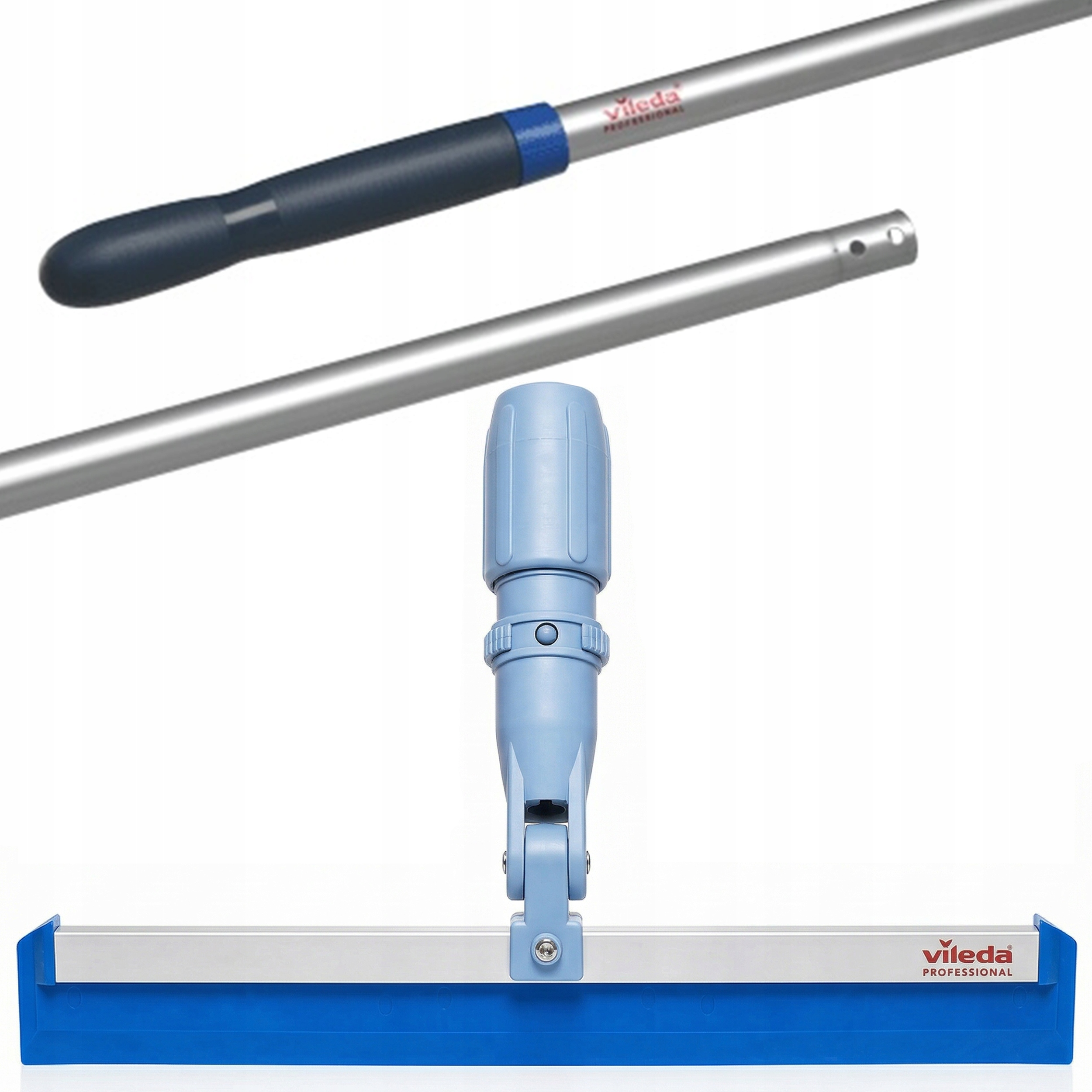 Gumová stěrka Vileda Professional 50 cm tyč hliníková modrá Set