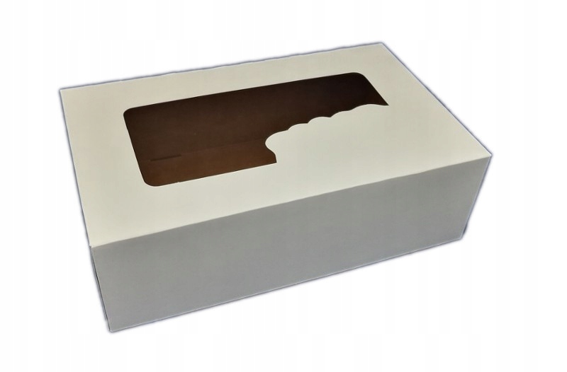 

Opakowanie 25x15x8 cm Białe z oknem pudełko