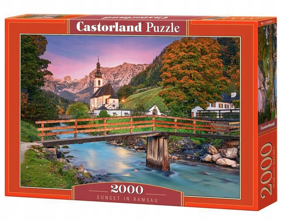 Puzzle 2000 el. Sunset in Ramsau