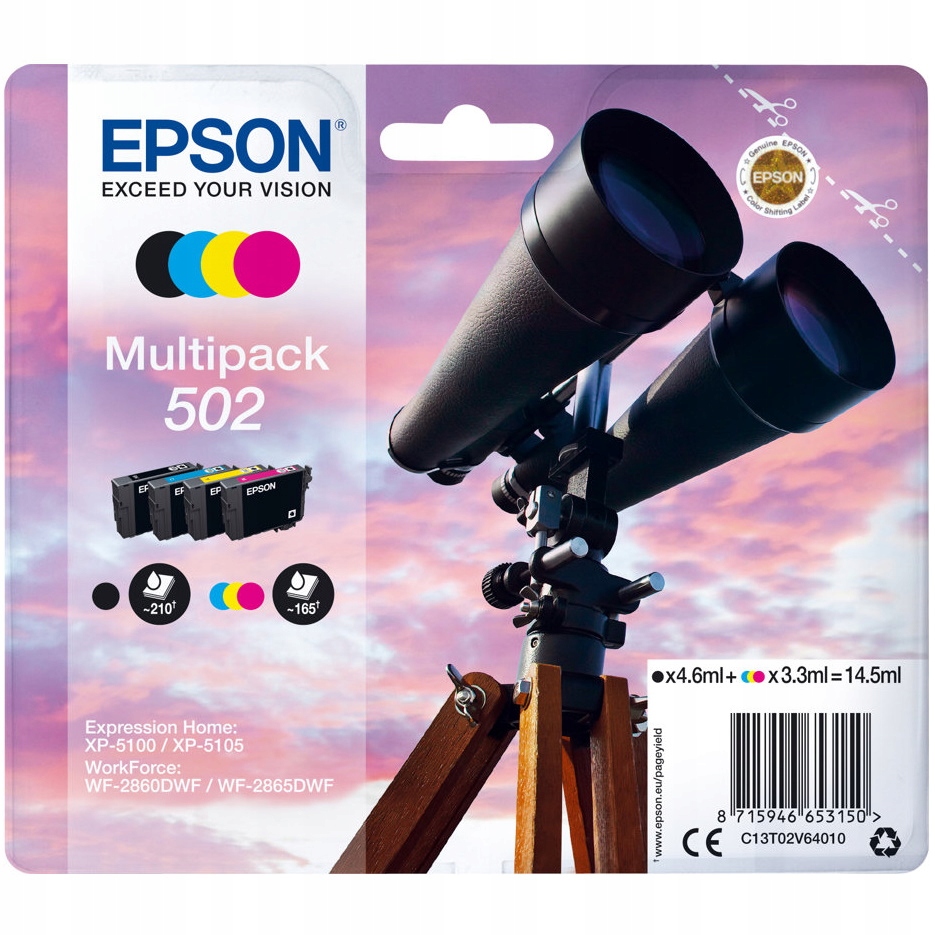 

4x Tusz Epson 502 Expression Home XP-5105 XP-5100