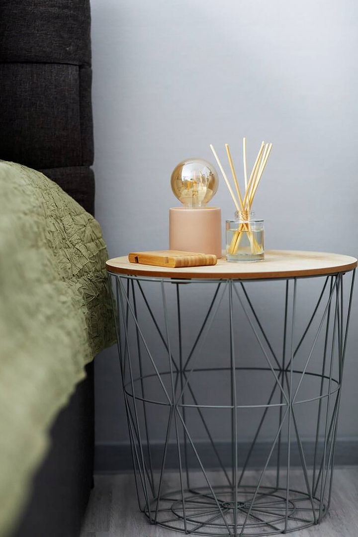 STOLIK OGRODOWY NA BALKON TWINS ROUND M METALOWY Szerokość mebla 41 cm