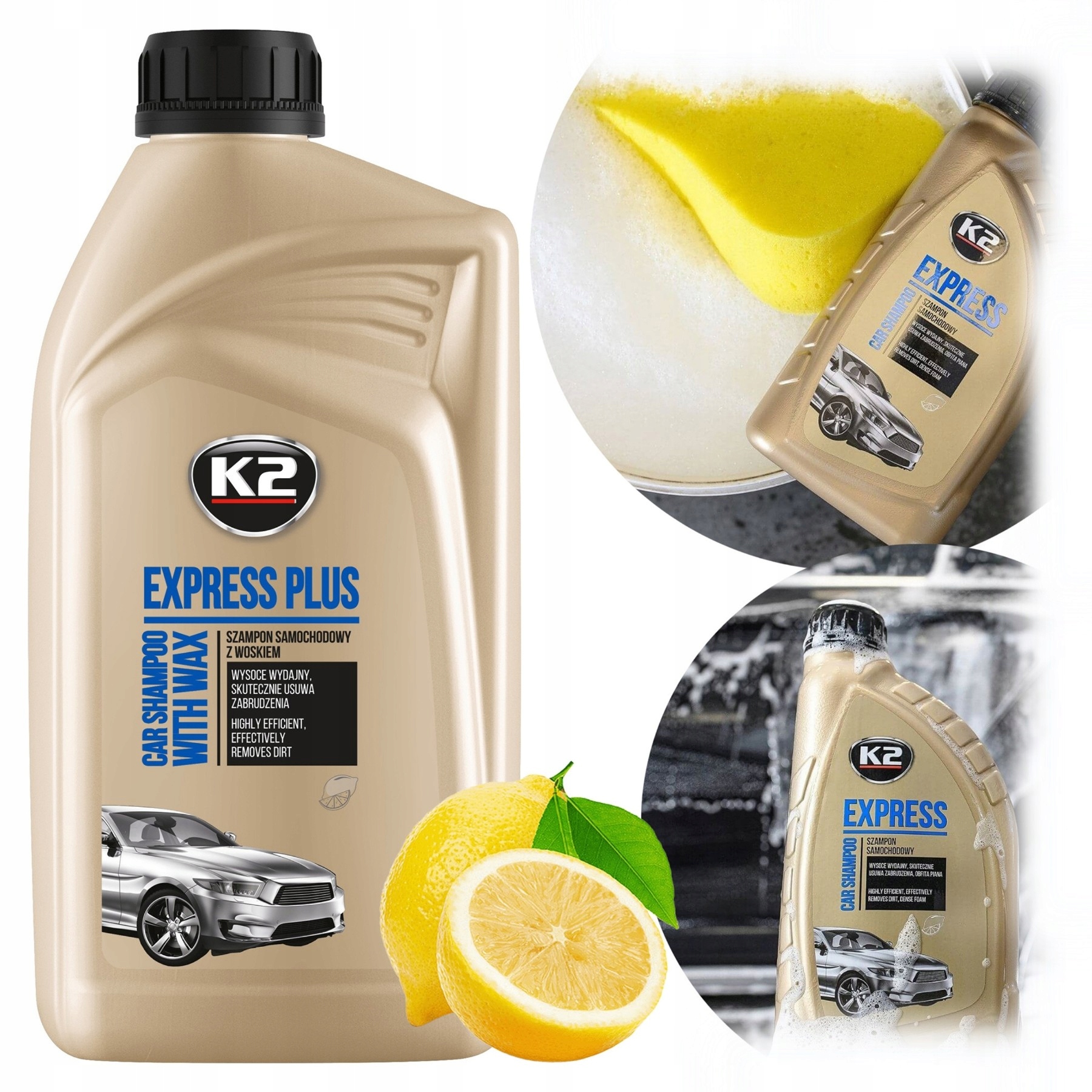 Szampon z woskiem carnauba K2 Express Plus 1l