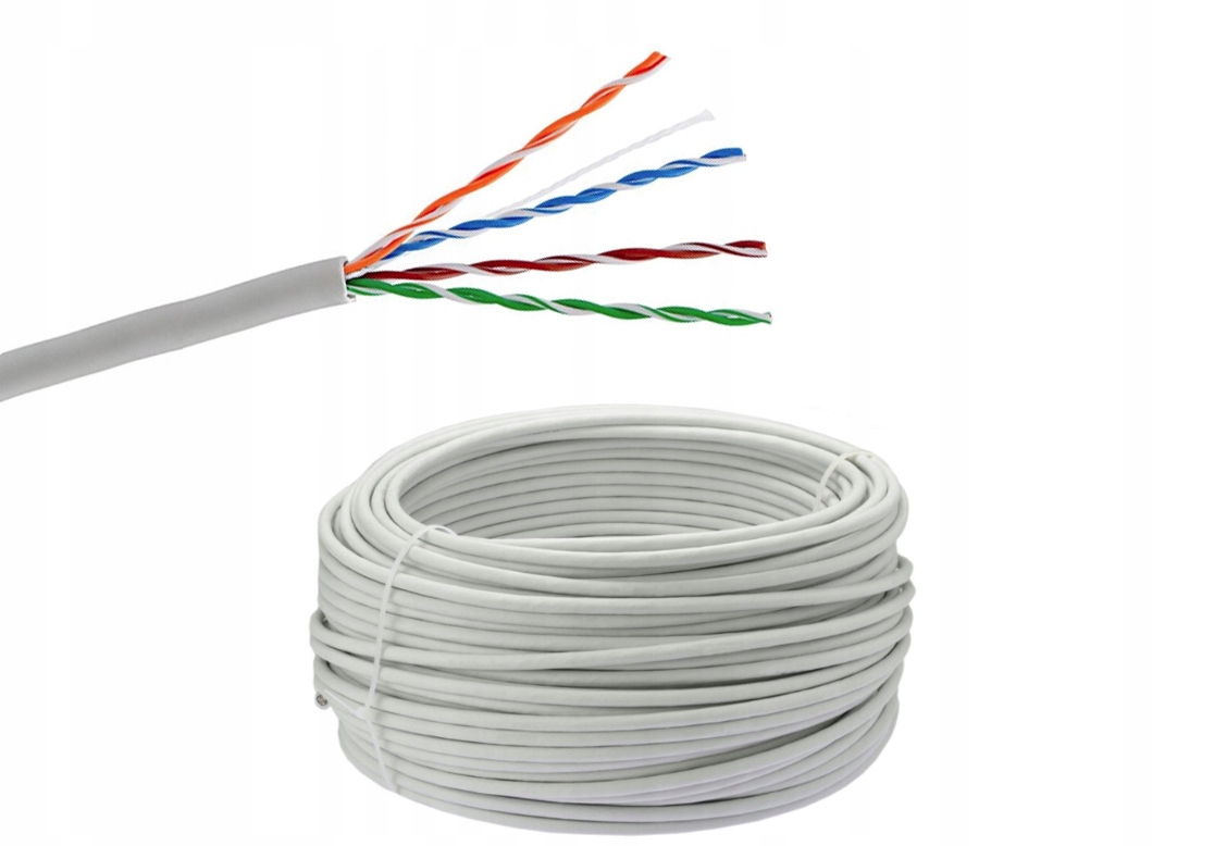 Síťový Kabel Teleinformatický Šroubovák Lan Utp kat.5 Kroužek 100 m Měď Cu