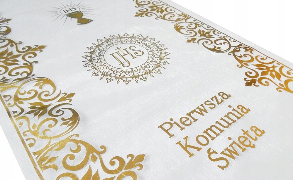 

Bieżnik Komunijny Organza Złota Komunia