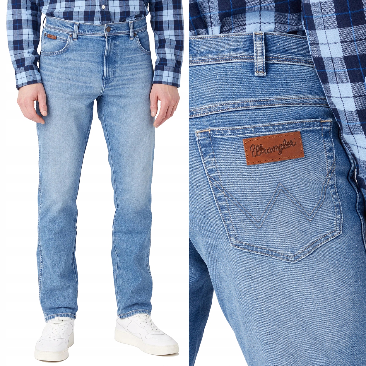 Wrangler Texas Slim Blue Moon 365 Warm přiléhavé džínové kalhoty W33 L34