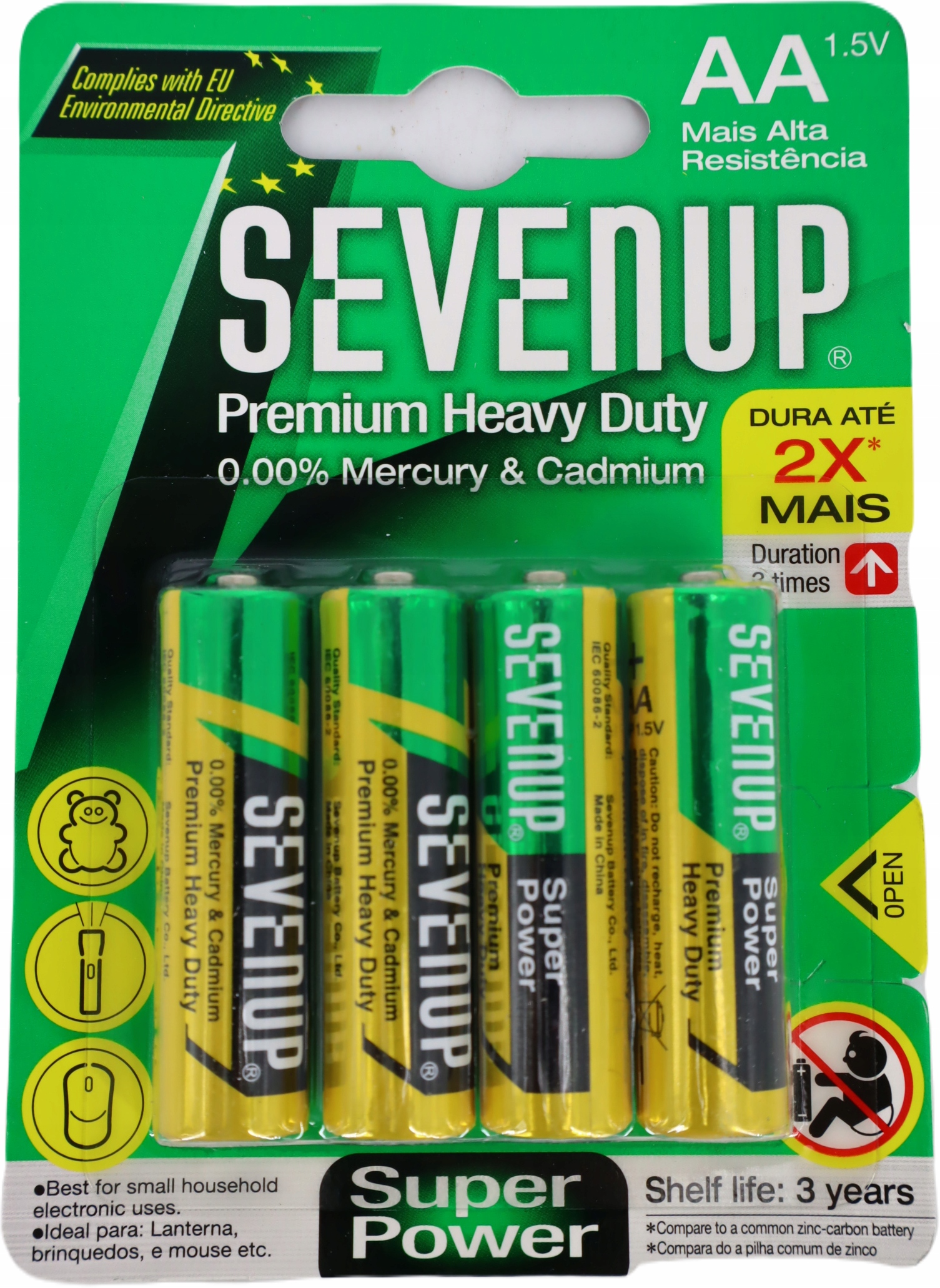 

Baterie Aa Paluszki R6 1,5V Sevenup 4 Sztuki