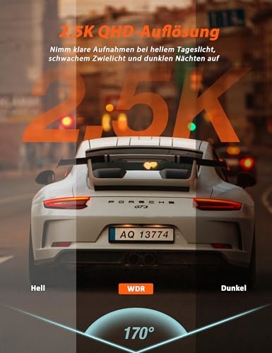 IZEEKER Kamera 2,5K WiFi 1440P WDR G-Sensor 32GB Nocny Tryb — miniatura 4