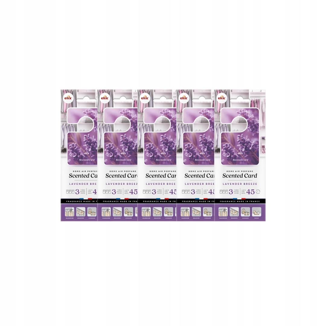 Elix osvěžovač vzduchu vůně Lavender Breeze 15ks závěs do skříně