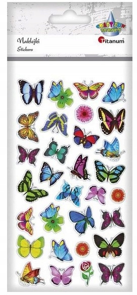 

Naklejki Wypukłe 3D Miękkie Kolorowe Motyle Motylk