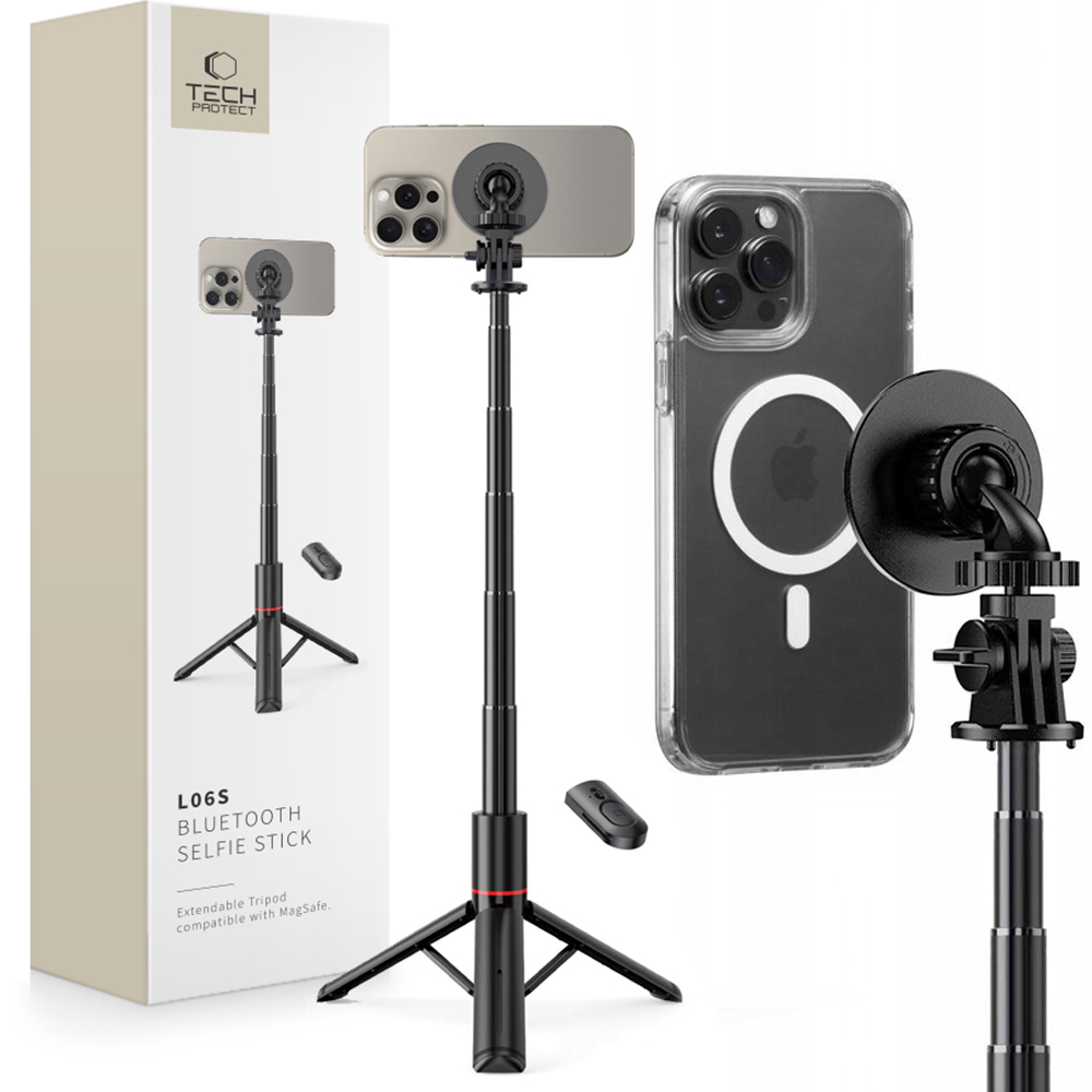 Kijek Selfie Stick Tripod Statyw Vlog Bluetooth Pilot Do Magsafe Mocny