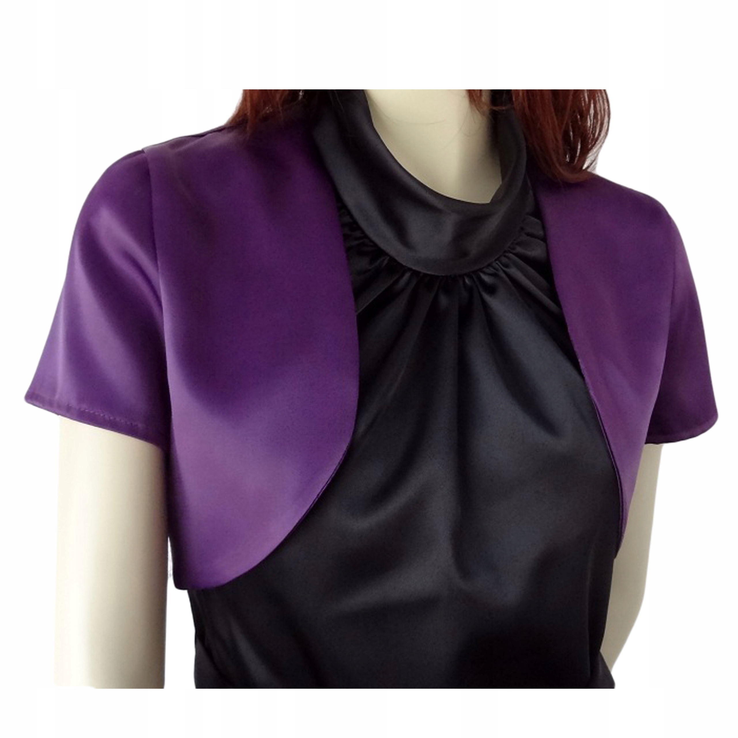 BEBEJ Bolerko satynowe 54 JULIA Kr rękaw- 18 kolor Linia plus size (duże rozmiary)