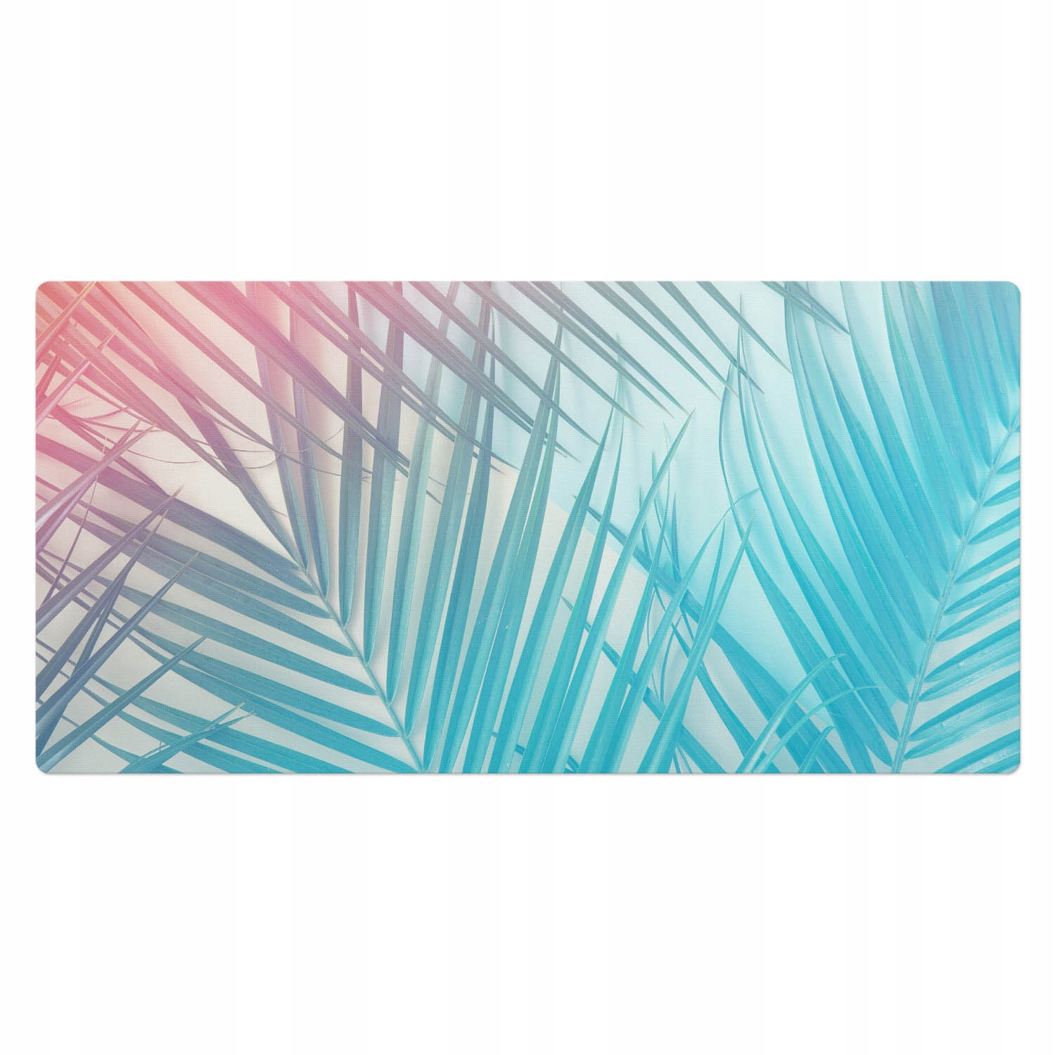 Ochranná podložka na psací stůl s potiskem Pastelové palmy v listech 100 x 50 cm