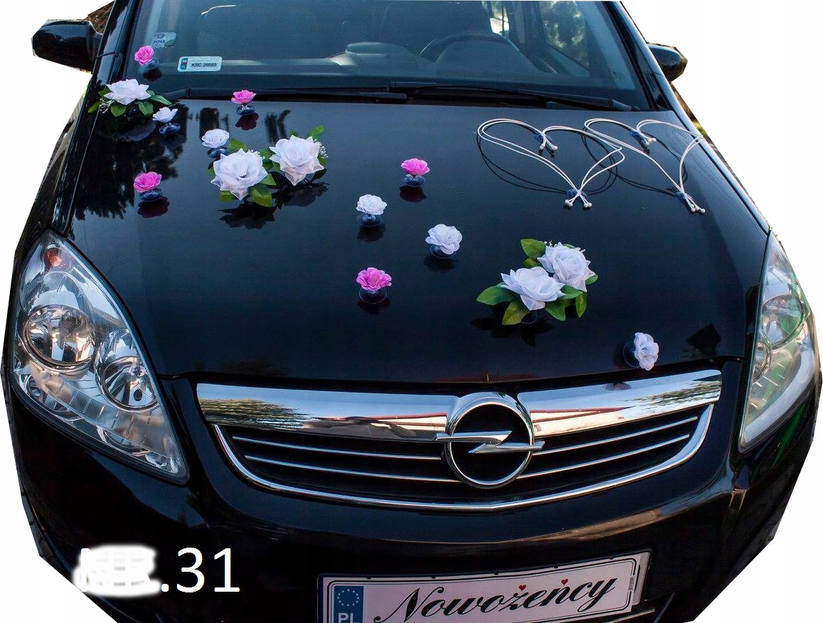 Dekorace ozdoba na auto svatba auto 031