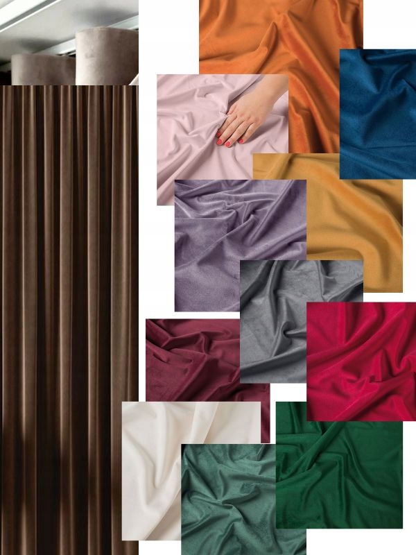 Záclony do obývačky Hrubá záclona s páskou Wave Velvet Sortiment farieb sz300x180