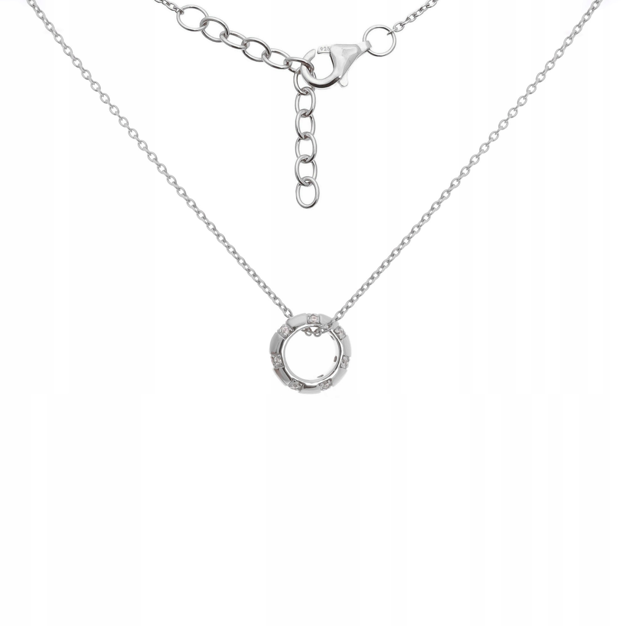 

Łańcuszek srebrny koło z cyrkoniami Love Simple