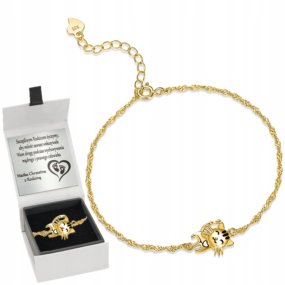 

Bransoletka Złota Kotek Dla Dziewczynki Grawer