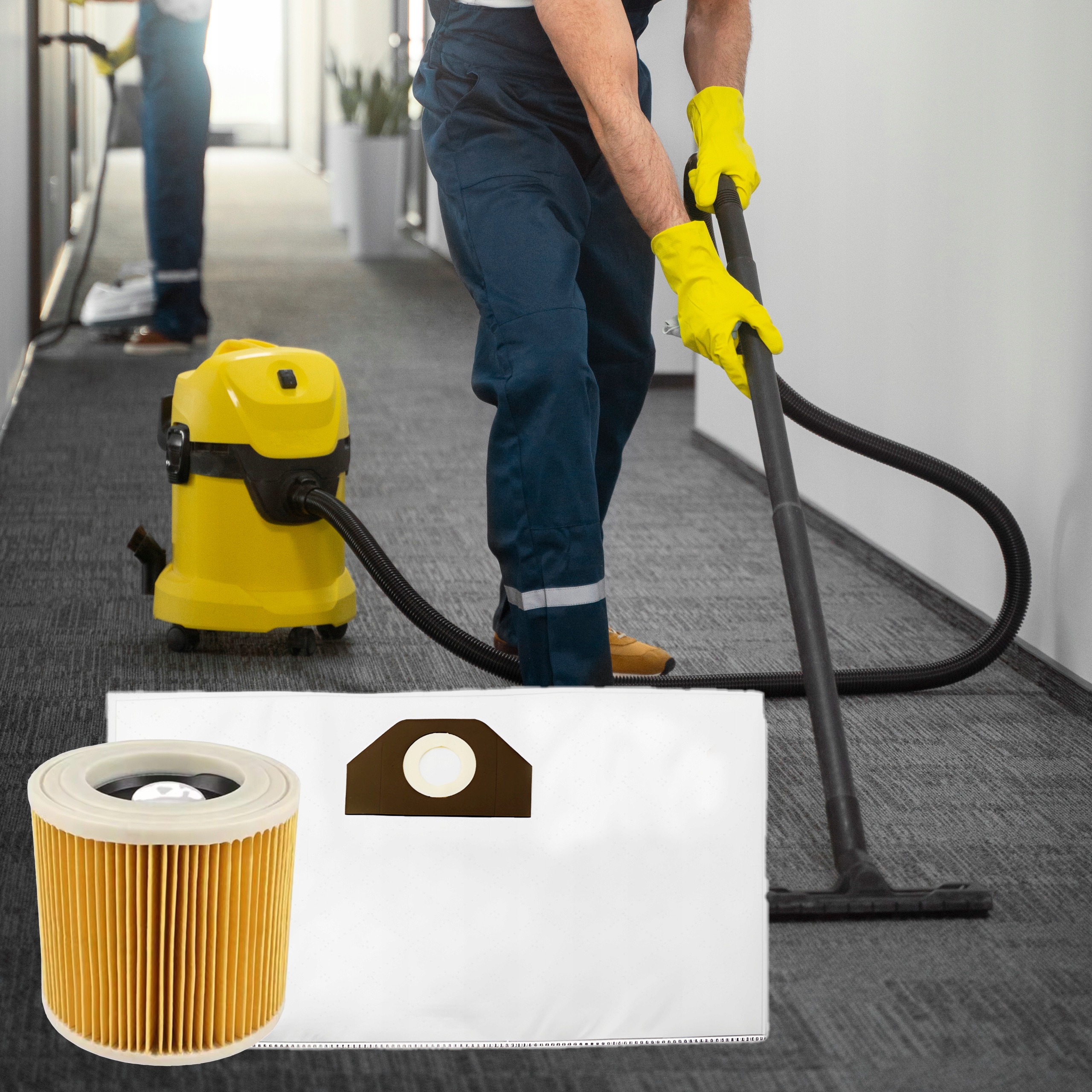 WORKI DO ODKURZACZA KARCHER WD3 10x WOREK WD 3 WD2 WD 6 SE 4001 Plus FILTR Producent Renew Force
