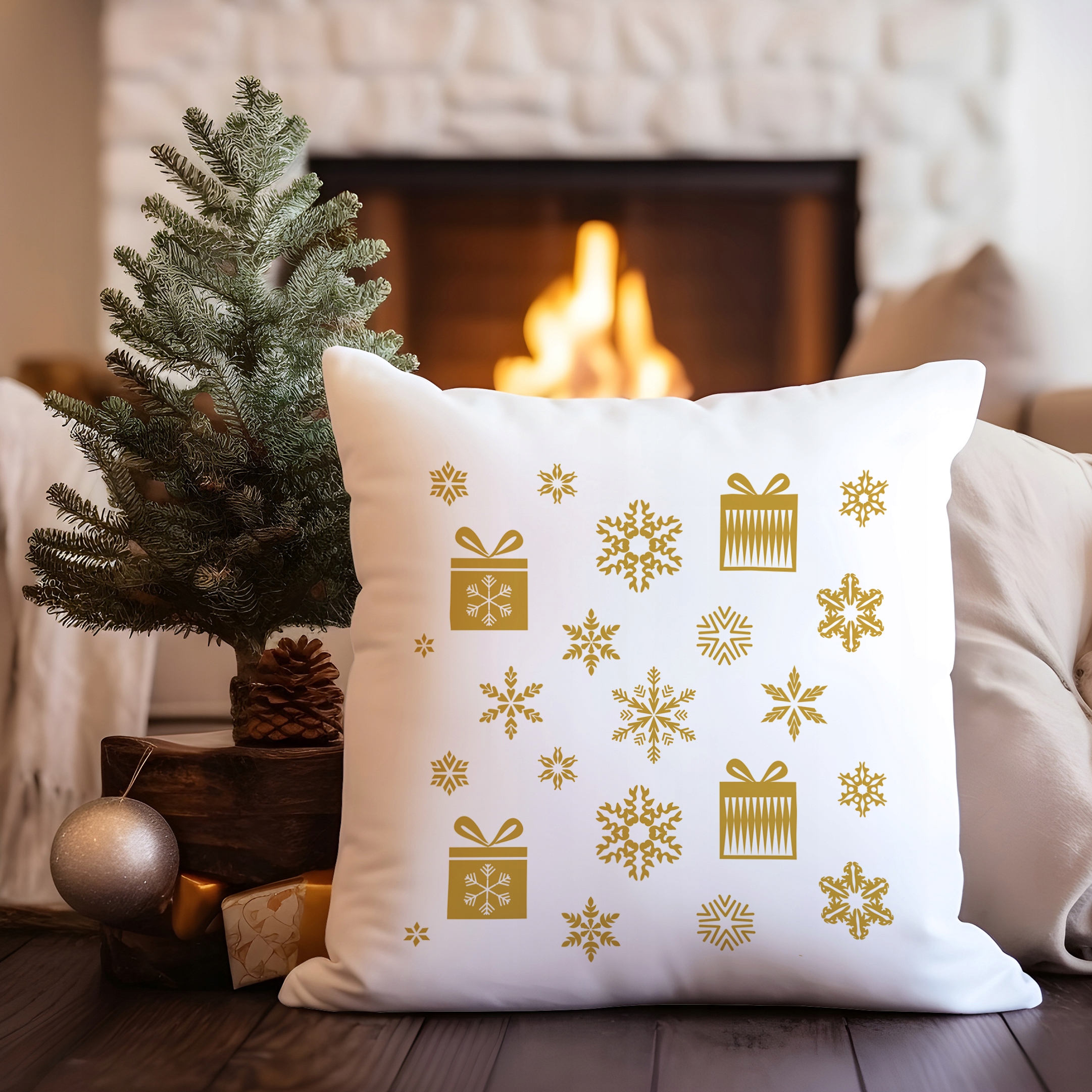 POSZEWKA DEKORACYJNA 40x40 ŚWIĄTECZNA Z NADRUKIEM Zastosowanie inne