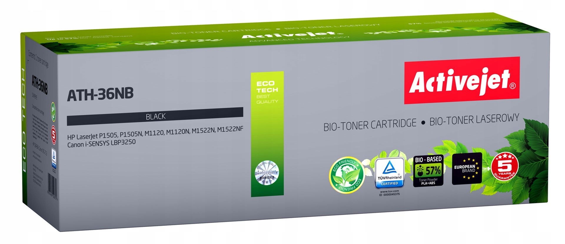 Bio Activejet ATH-36NB Toner (zamiennik Hp 36A CB436A, Canon CRG-713; Supre