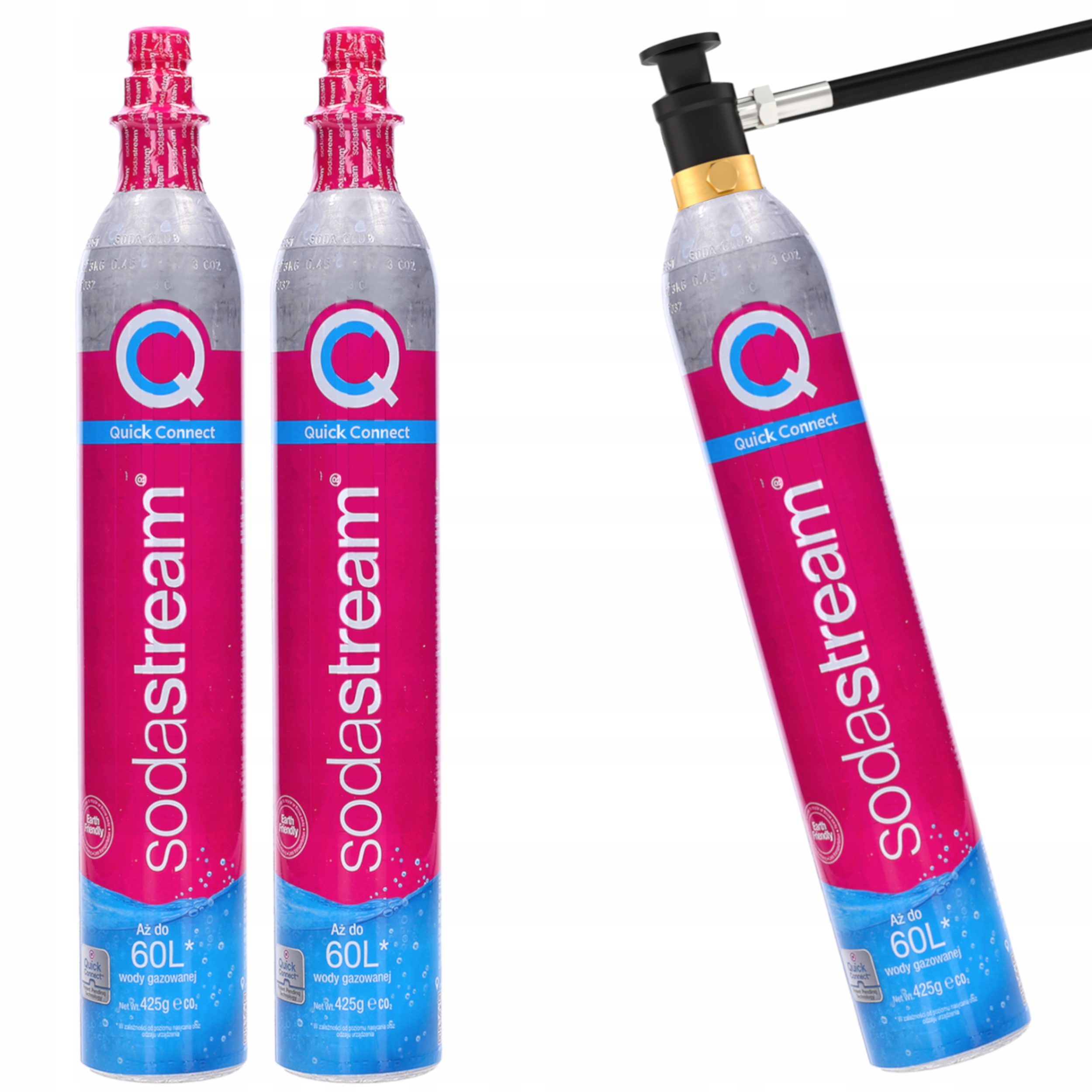 2x GAZ CO2 DO NABICIA BUTLI SODASTREAM SODA STREAM (USLUGA_DOBICIE_C02