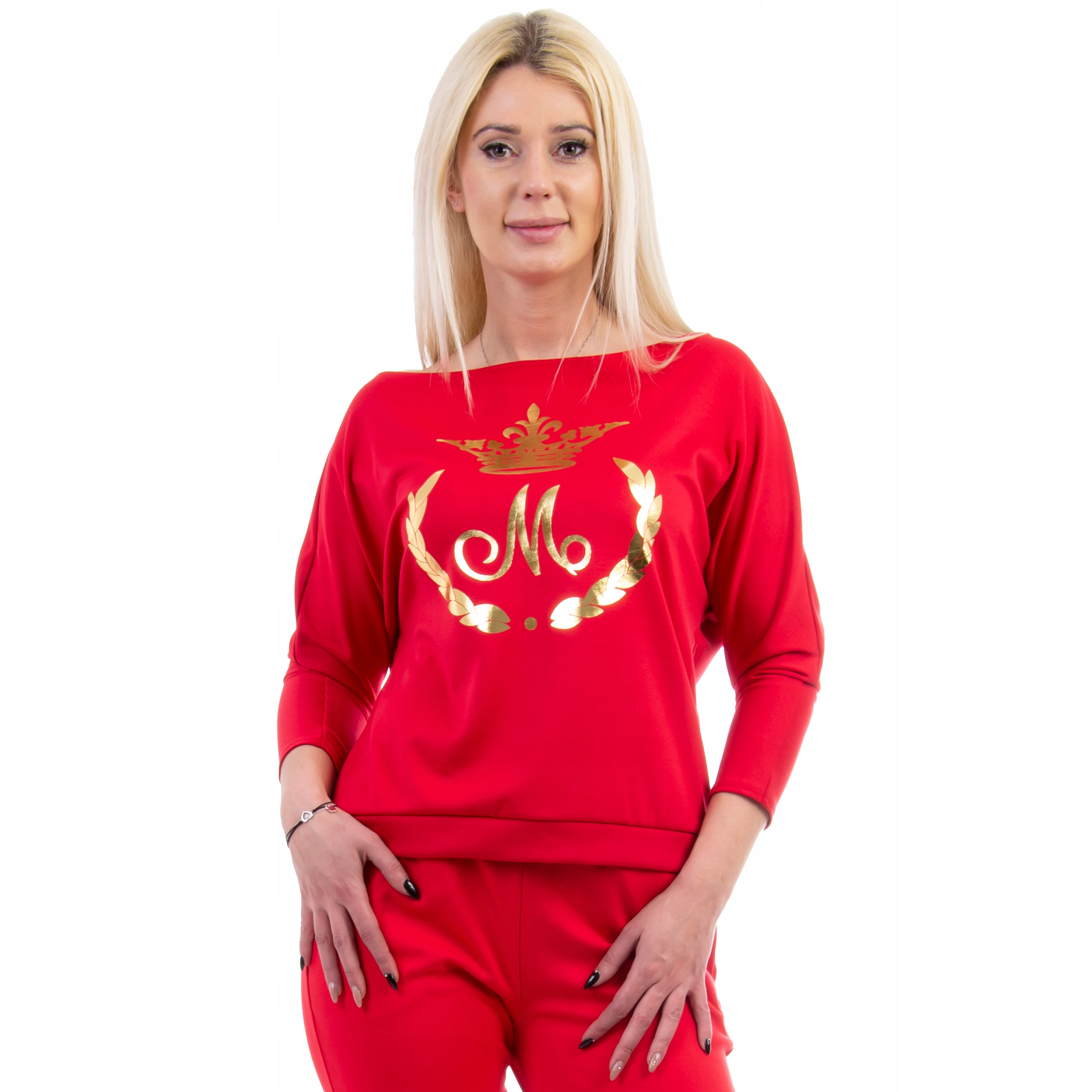 

M174 Bluza Z Nadrukiem Czerwona r 42 (XL)