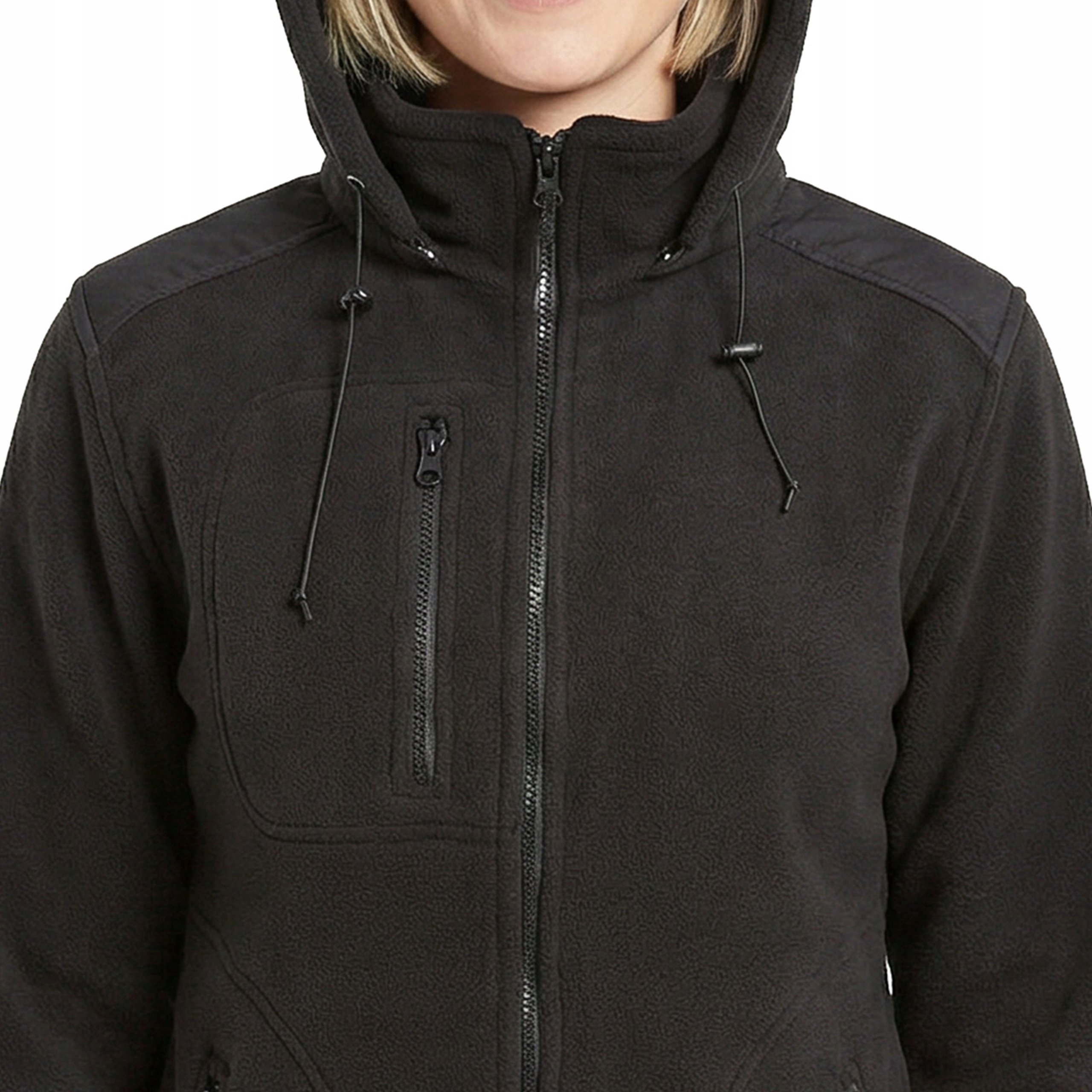 Polar pánský s kapucí rozepínací Flra 340 Bus Jhk Flra 340 Černý Bk-bk S