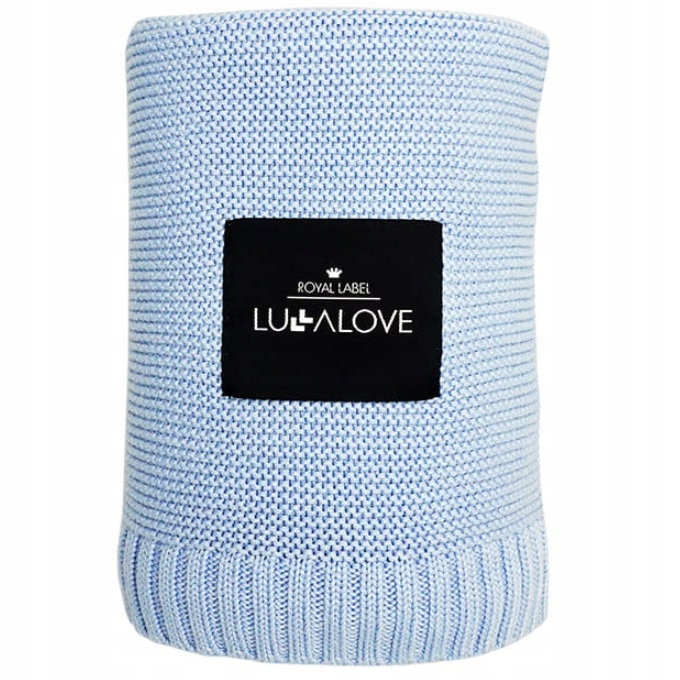 

Lullalove Bambusowy Koc Tkany Baby Blue 80x100 CM