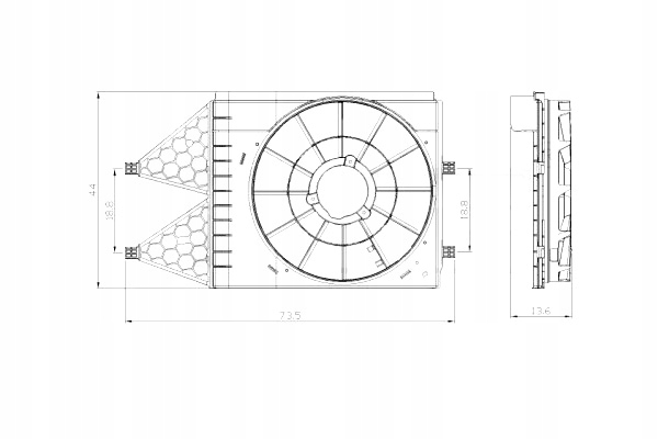 TYC OBUDOWA WENTYLATORA CHŁODNICY SEAT IBIZA IV IBIZA IV SC IBIZA IV Producent części TYC