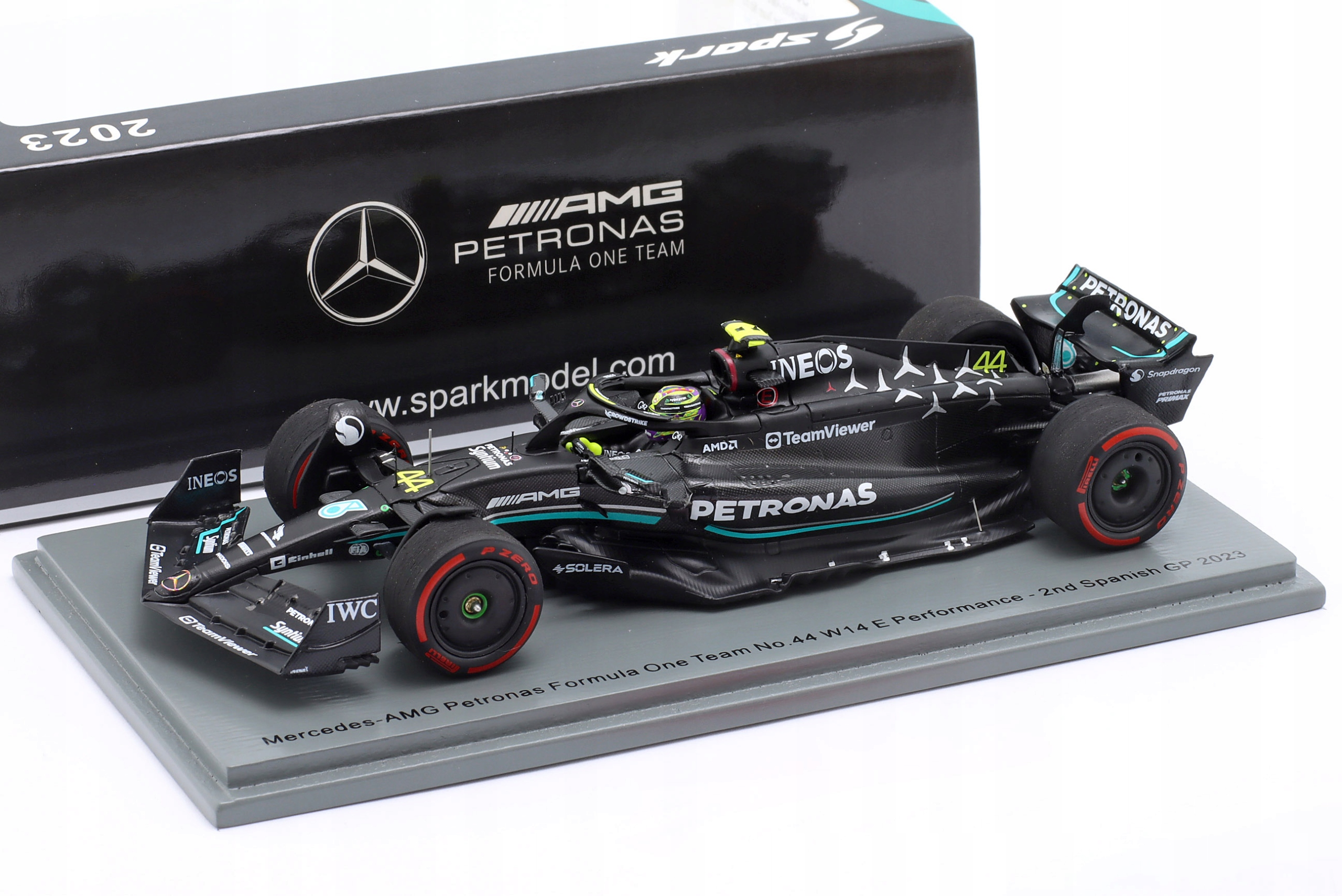 Spark Mercedes-amg Petronas F1 W14 #44 L.Hamilton 2nd Spain Gp 2023 1:43