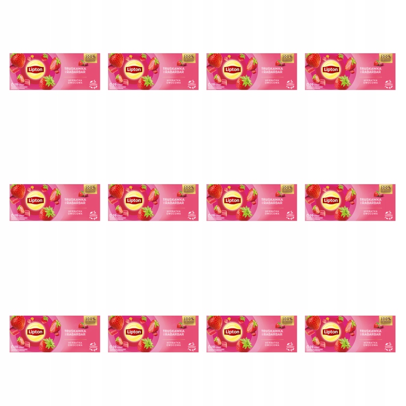 Lipton Fruit Jahoda a rebarbora 20TB X12