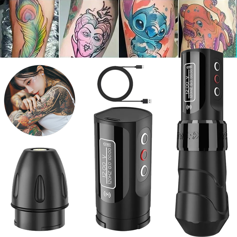Set Strojek Na Tetování Pen Bezdrátové pero na tetování na baterie