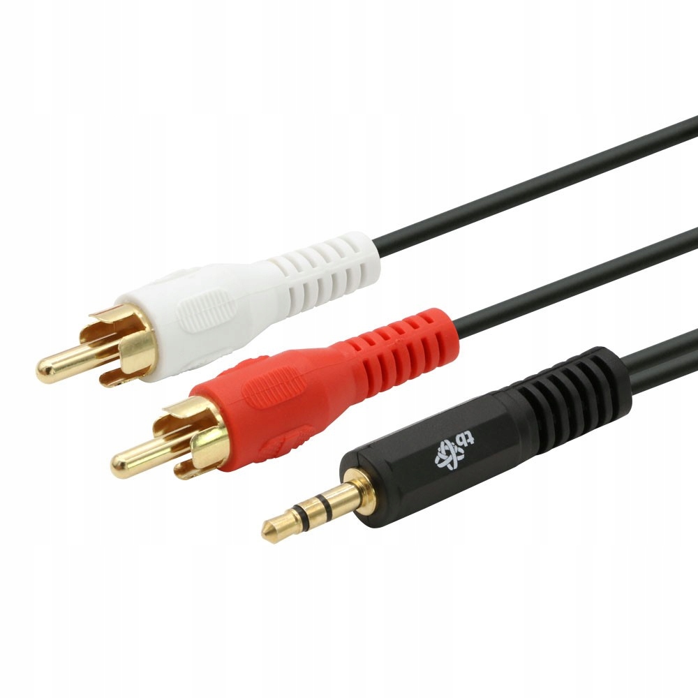 Tb Kabel Mini JACK-2x Rca Chinch 1,5m Złocony Aux