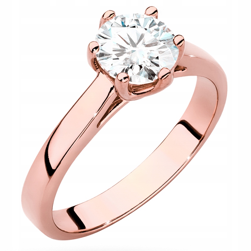 Zlatý Prstýnek pr. 585 s Briliantem 1,00 ct 14k