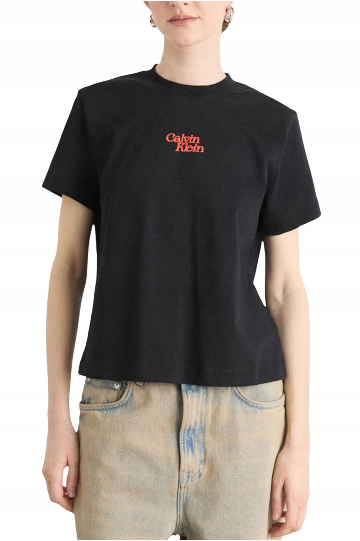 Calvin Klein Dámské bavlněné tričko černé barvy LV047B851G L