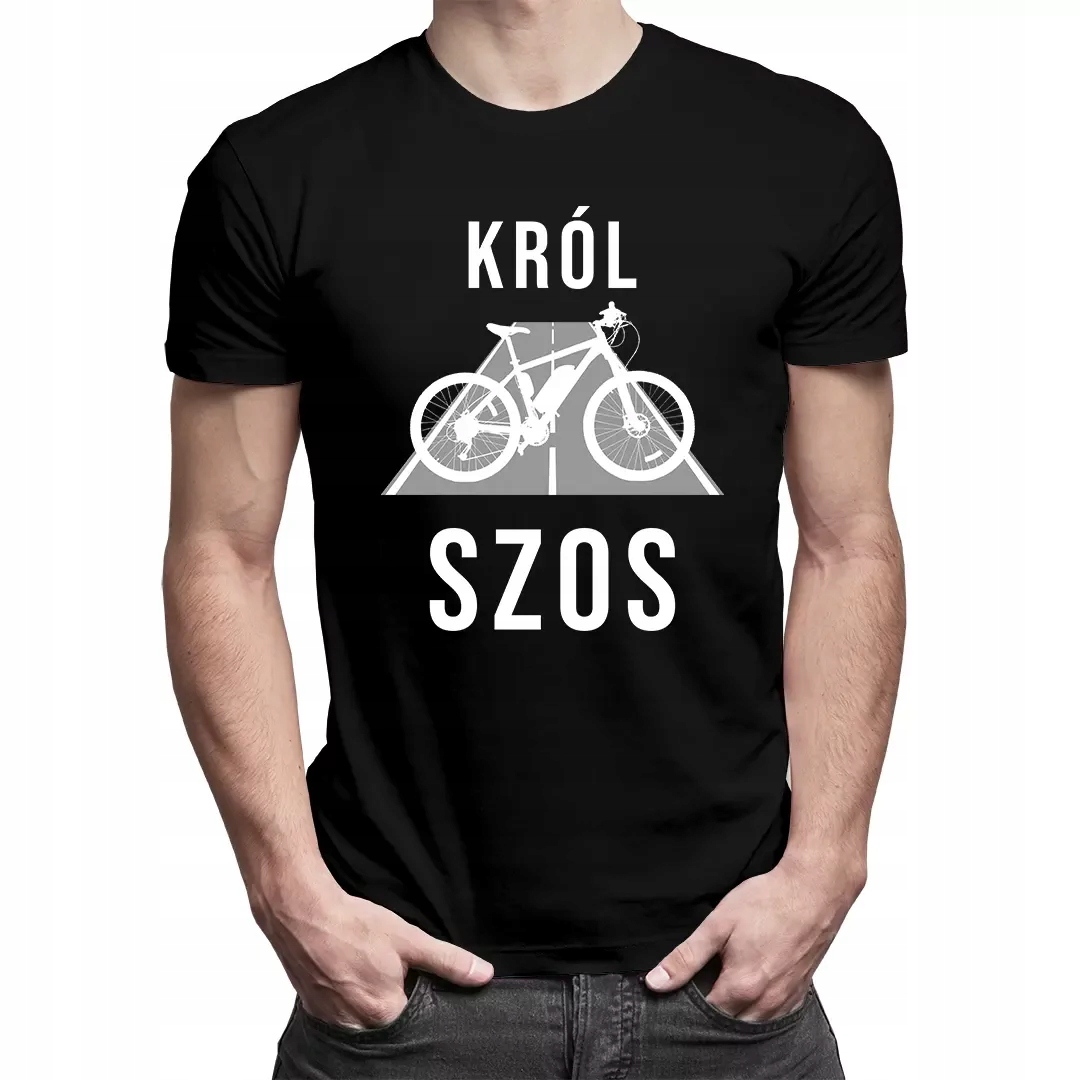 

Król szos koszulka z nadrukiem dla rowerzysty