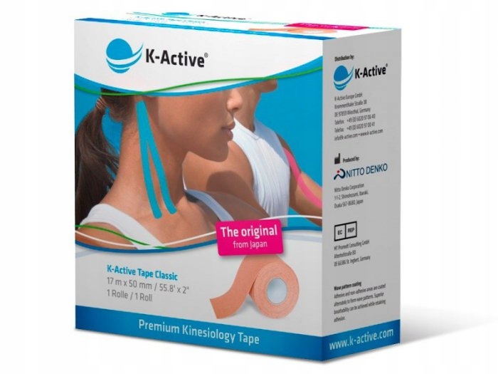 

17 m. Japońskie K-active kinosio tejpy Nitto Denko