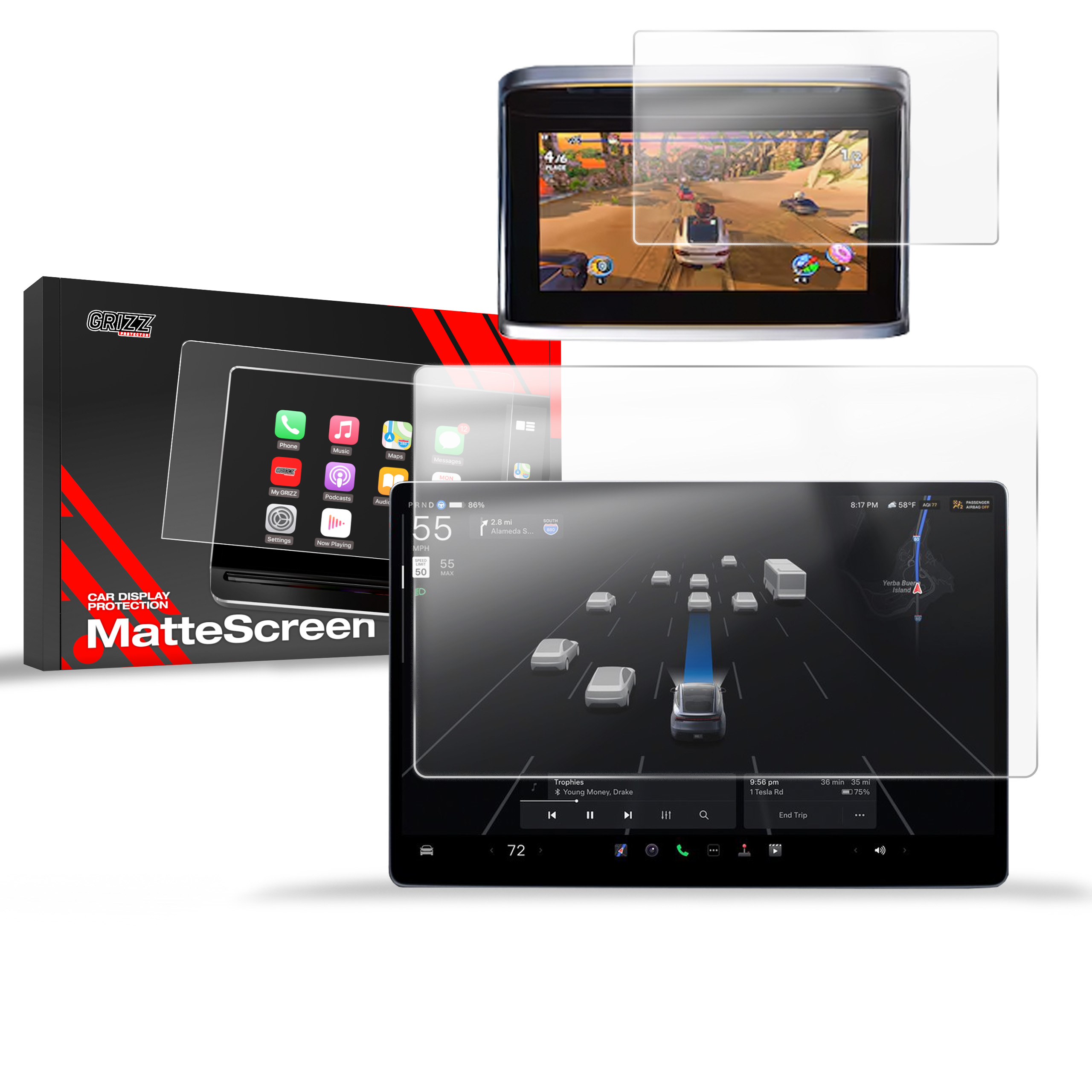 2w1 Folia Antyodciskowa do Tesla Model X Facelift (2025)