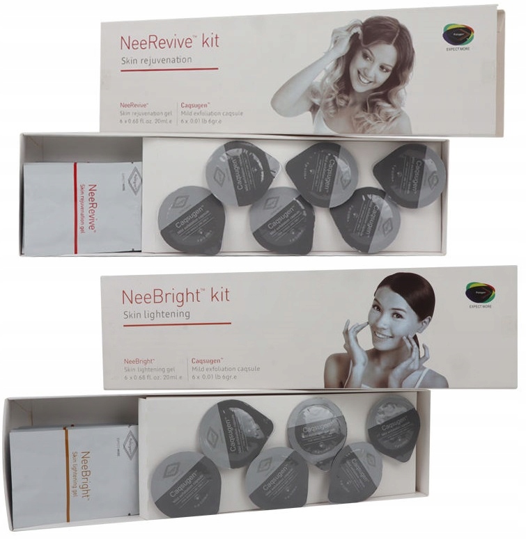 Zestaw Ampułek Geneo NeoBright NeoRevive Rozjaśnienie Odmłodzenie Skóry 2w1