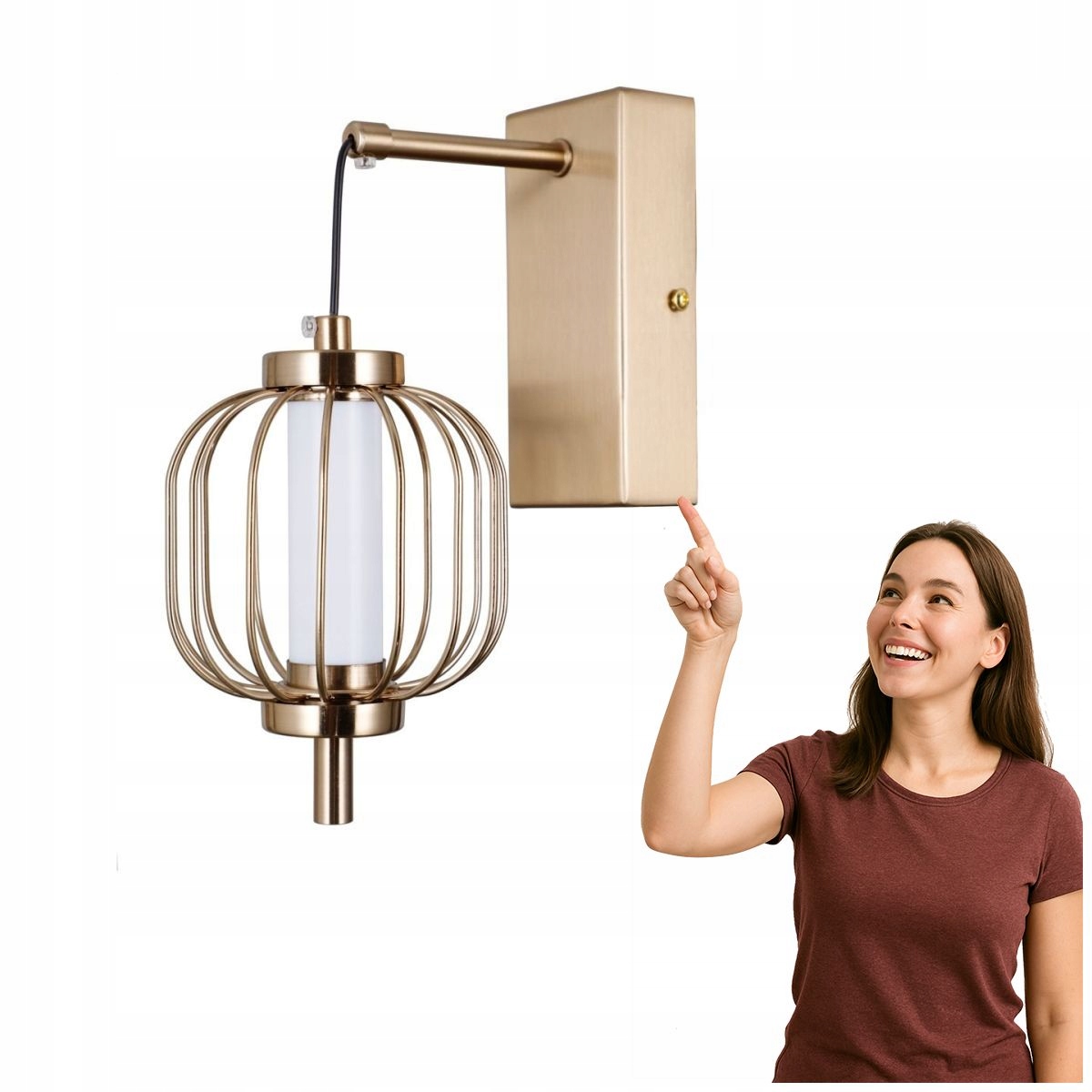 Moderní 4W Led nástěnné svítidlo Pedro Zlaté do obývacího pokoje Italux