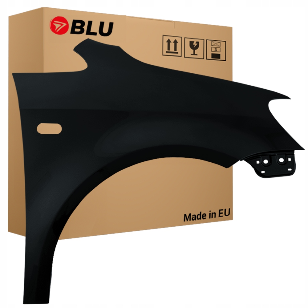 Blu Blatník Vw Caddy III 3 2K lift LC9X pravý černý 10-15 přední s otvorem