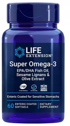 Life Extension Super Omega-3 EPA / DHA Fish Oil, Sesame Lignans & Olive Ext