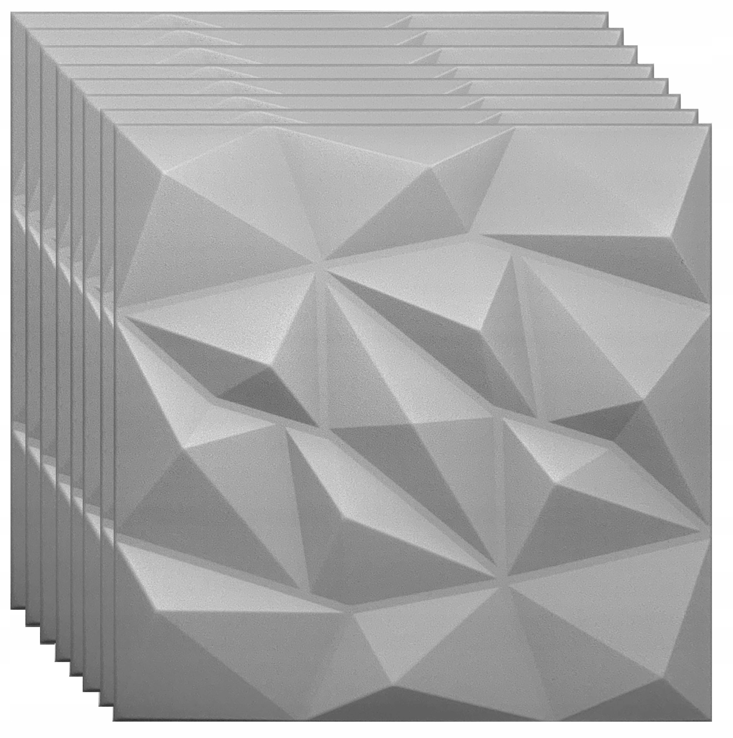 Szare kasetony sufitowe panele 3D BRYLANT 2m2