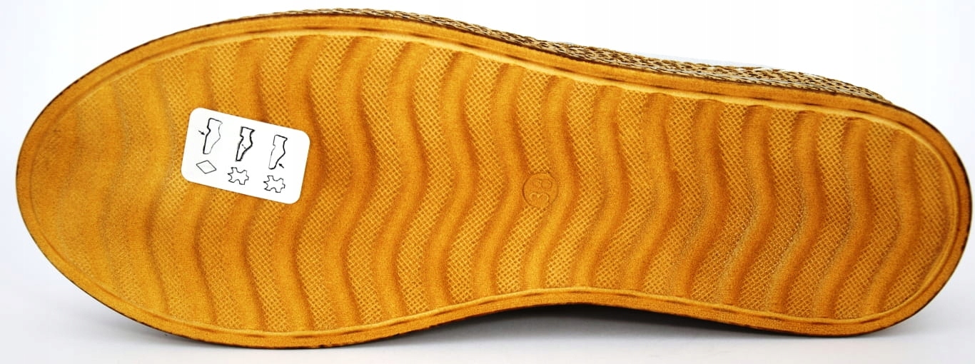 PÓŁBUTY DAMSKIE WIĄZANE WYGODNE PŁASKIE 380 R.40 Wzór dominujący bez wzoru