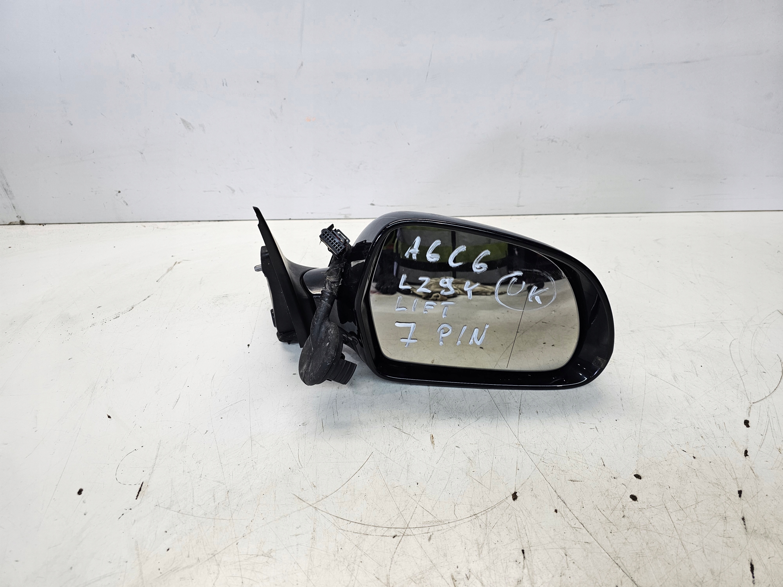 mirror right front AUDI A6 C6 LIFT LZ9Y 7 PIN UK