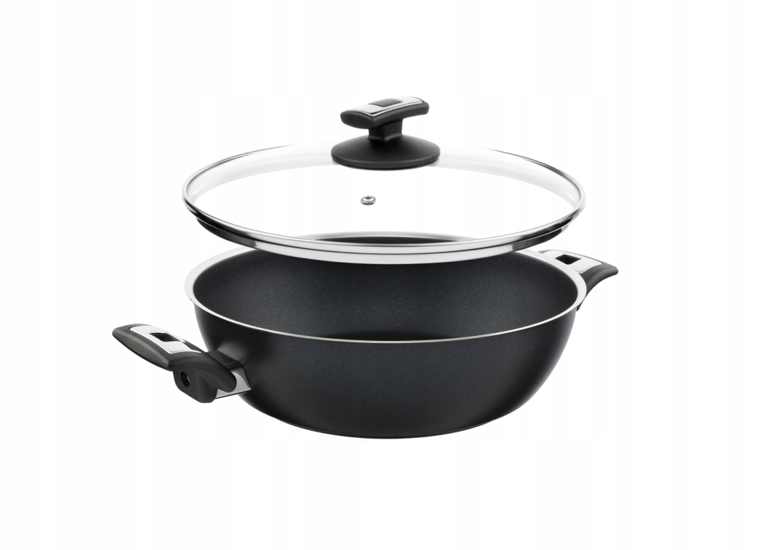 Kolimax Comfort Black Panvica 26 cm s úchytmi a sklenenou pokrievkou, vysok