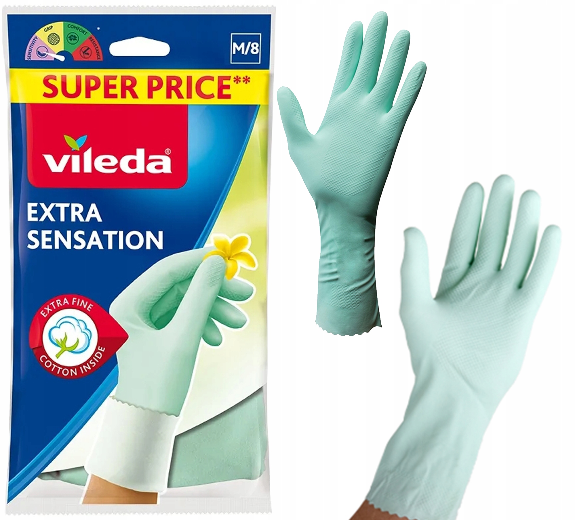 Rękawice Vileda Extra Sensation "M"