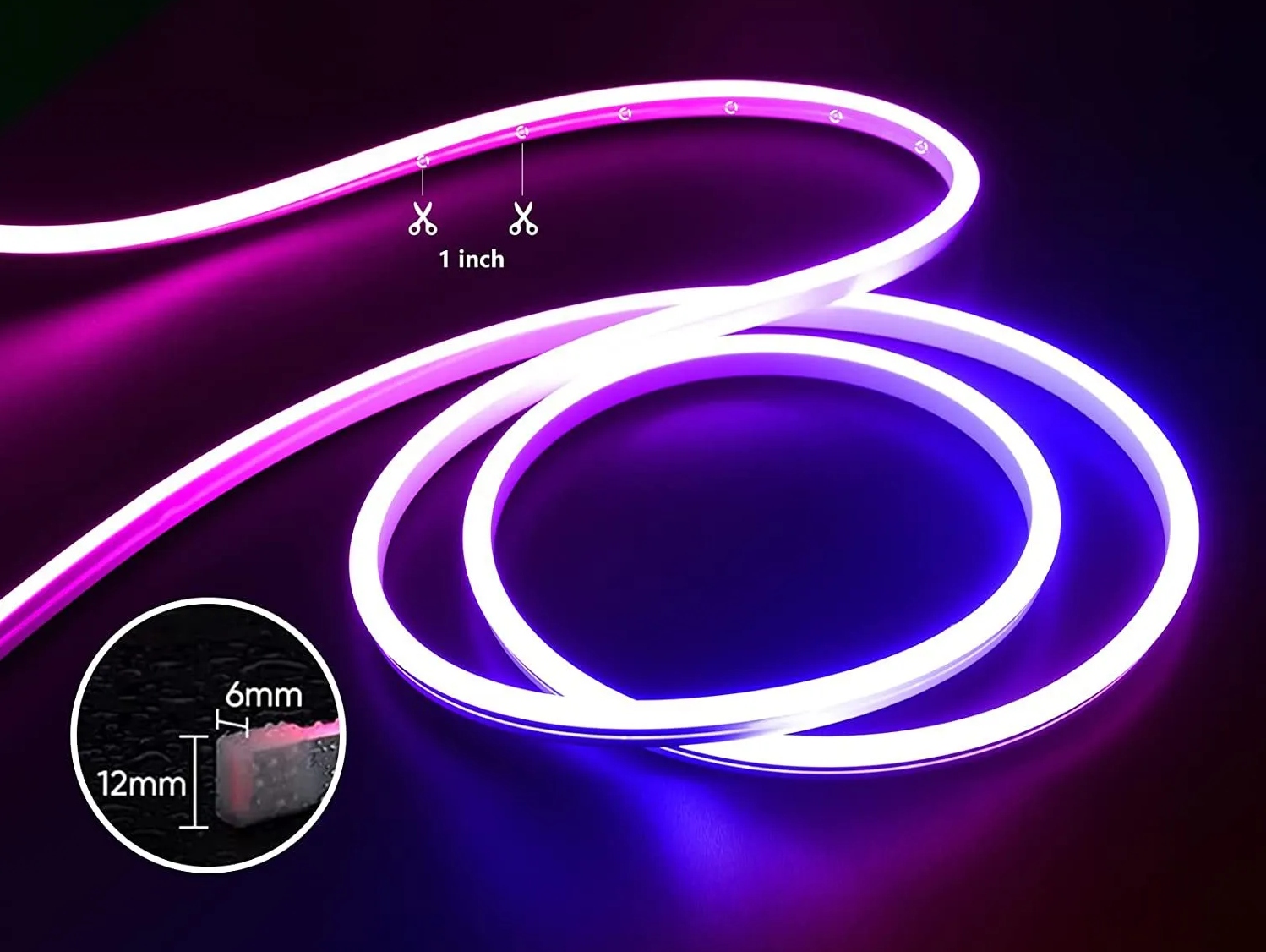 TAŚMA LED 10M NEON 5050 RGB BLUETOOTH APLIKACJA PILOT PASEK TAŚMA 120 LED/M Napięcie (V) 12V DC